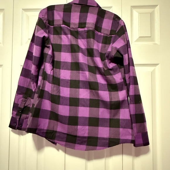 DIXXON Black and Purple Checkered Shirt - Picture 3 of 7